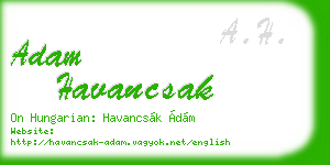 adam havancsak business card