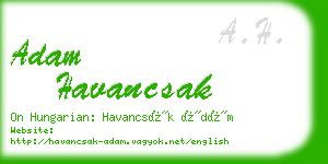 adam havancsak business card